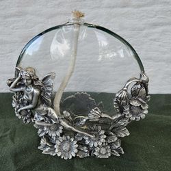 Angel  / Fairy Pewter Base  Oil Lamp