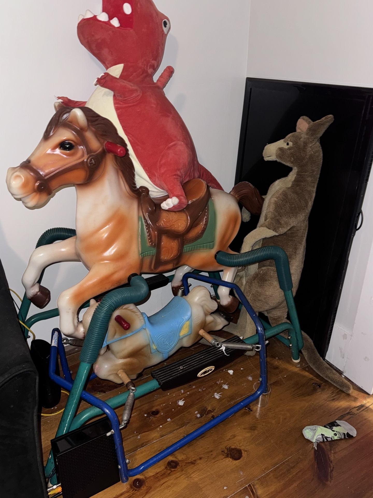 Large ride On horse & Mini Ride On, Ride On T Rex, Life Size Kangaroo 