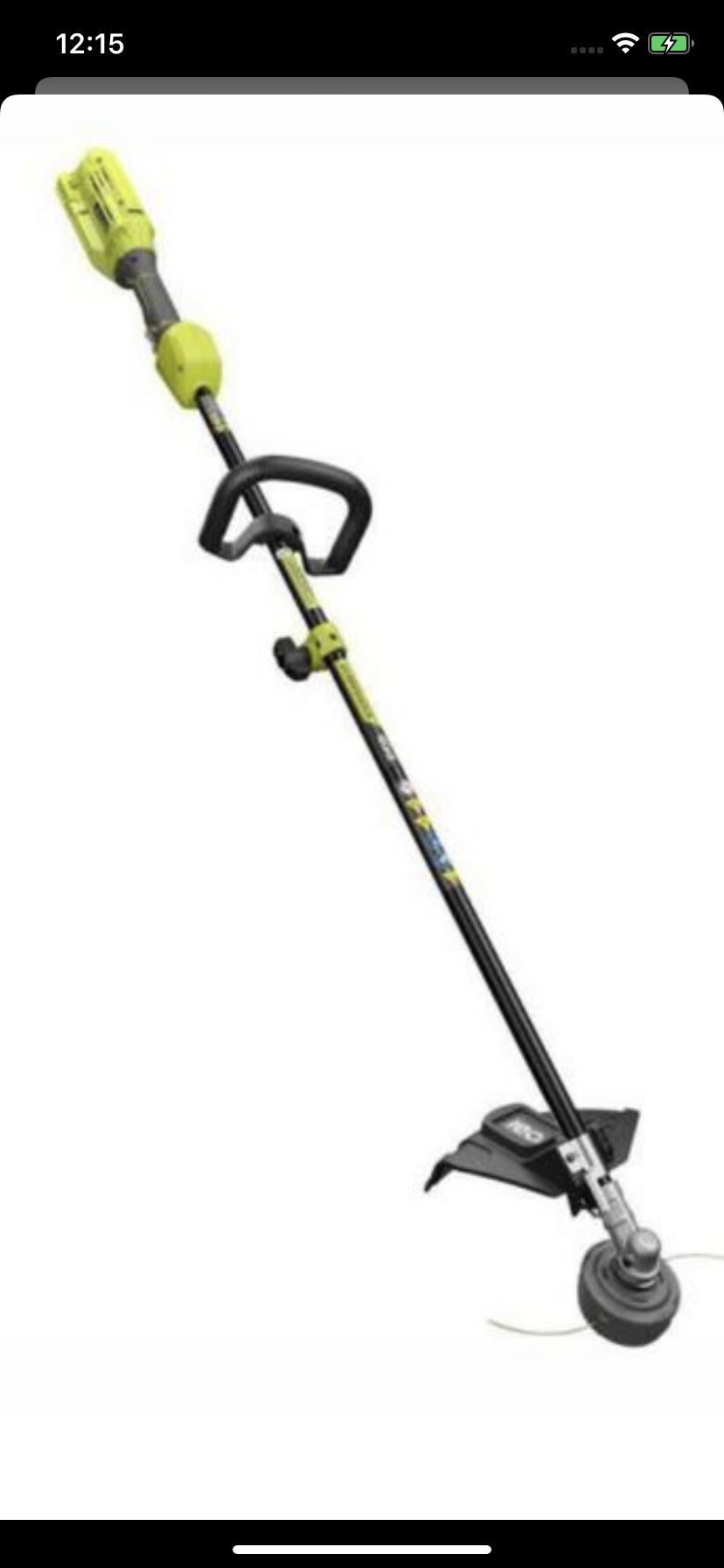 Ryobi 40 Volt X Lithium Ion Cordless Battery Attachment Capable String