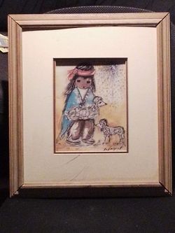 Ted Garza Authentic Oil Pencil Drawing $20