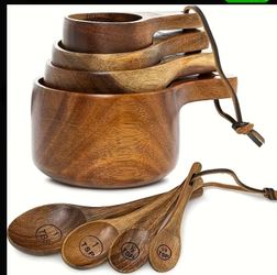 tahitian wooden measuring set new