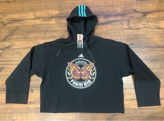 Adidas x Farm Rio Butterfly Cropped Hoodie Black Size L Womens