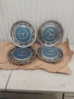 4 70s Mercedes Benz Hub Caps