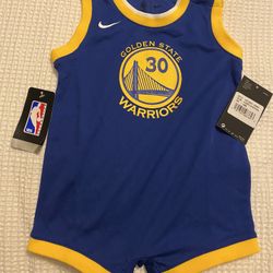 New Nike Golden State Warriors Stephen Curry #30 Baby Kids Jersey 18 Months With Tags