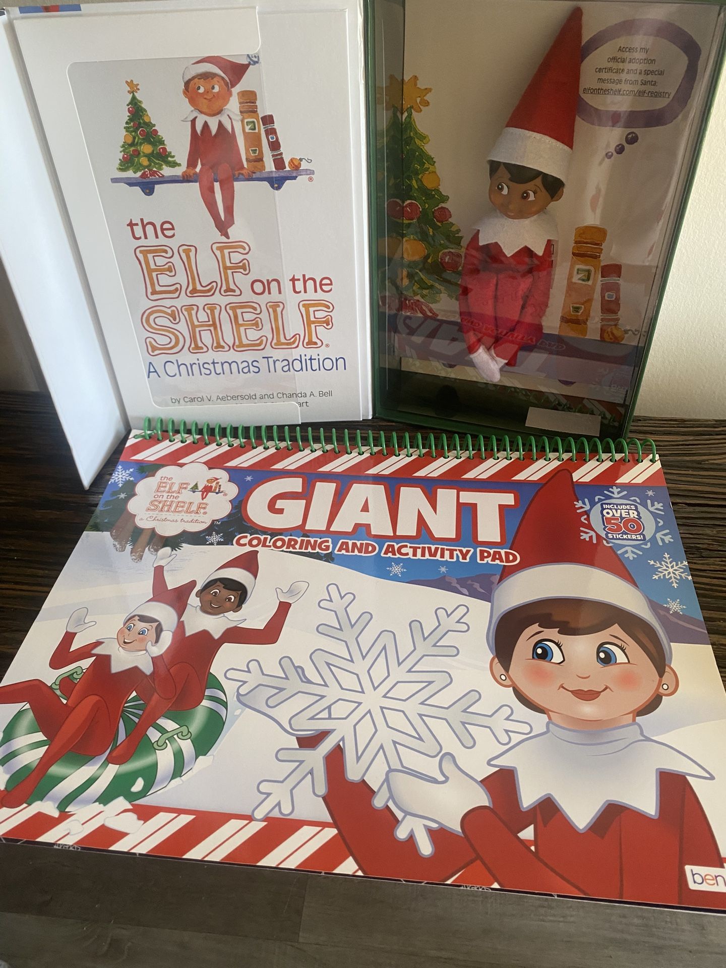 Elf On The Shelf Doll And Big Colorín Book