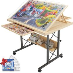 1500 piece puzzle table on wheels

