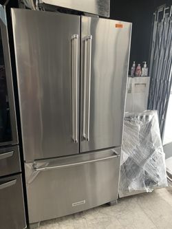 Kitchen aid French door in stainless steel counter depth used