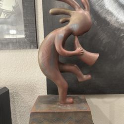 Rare Kokopelli Southwestern Statue Bringer Of Joy & Prosperity 17x8.5 Exc. Cond.