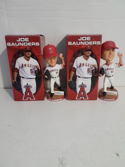 2 Los Angeles Angel's Joe Saunders Bobblehead SGA 2010