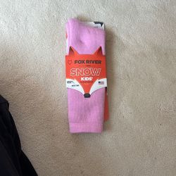 Pink Kids Snow Socks