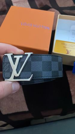 Lv belt black and grey