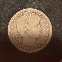 1908 D Quarter Dollar 