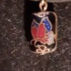 Vintage Cloisonne Pendent Neckless
