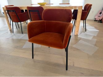 CB2 Azalea Velvet Chairs 8