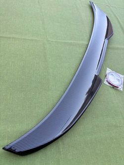 Rear spoiler compatible with BMW 3 Series F30 (2012–2018) and M3 F80 (2014–2019) Sedan; PSM-style "Duckbill" high-kick trunk lip wing fits 320i, 328i,