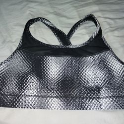 Torrid Active Sports Bra Size 1 Black  White Gray Speck Print Racer Back 1X Plus