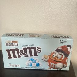 m&m’s 24 count packs, white chocolate candies