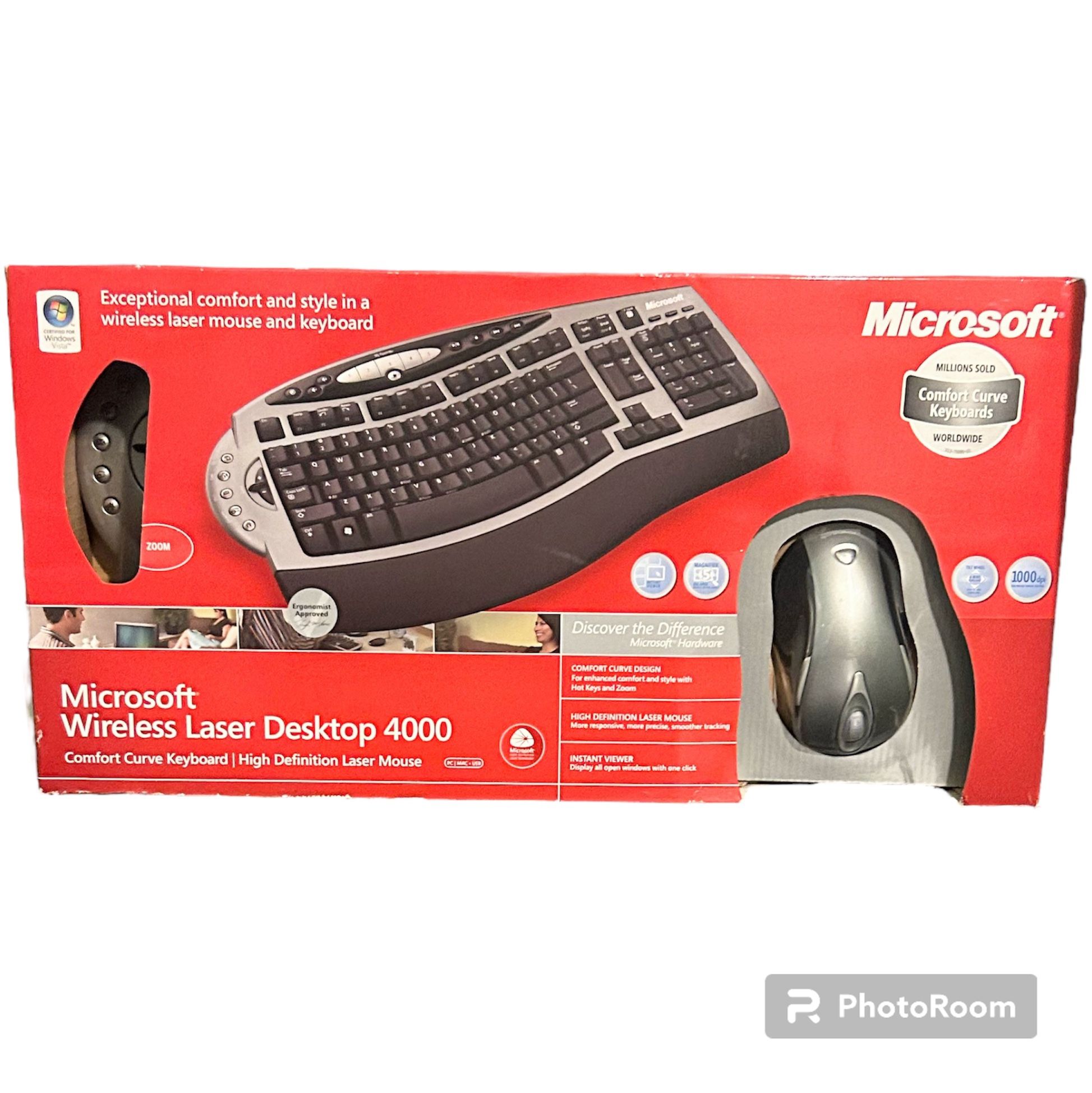 Microsoft Wireless Laser Desktop 4000 Comfort Curve Keyboard and Mouse