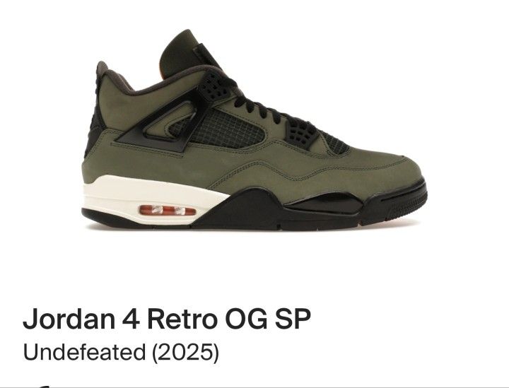 Jordan 4 Retro Undefeated (2025) Sze 12 Mens
