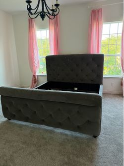 King upholstery bed frame