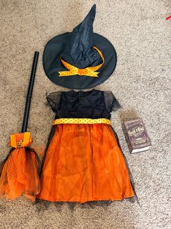 Toddler Girls Halloween Witch Costume Set