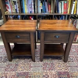 Solid Wood Nightstands / Side Tables – Set of 2