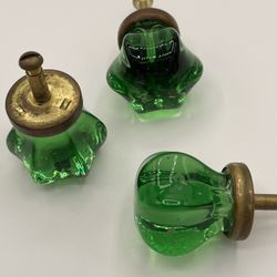 Green Glass Cabinet Knob