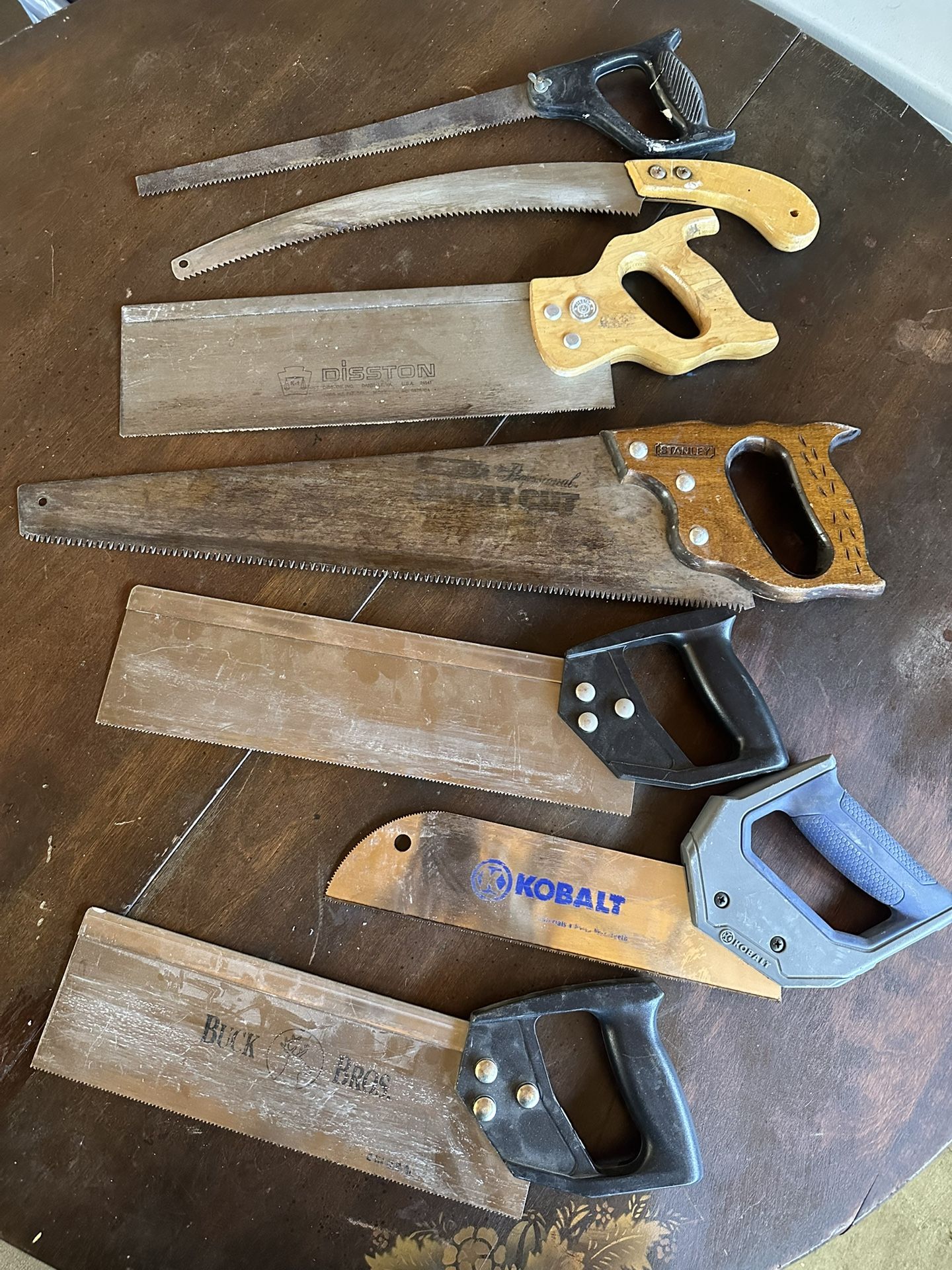 Vintage Stanley Disston Kobalt Buck Bros Hand Saw 7 Set
