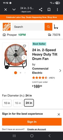 Commercial electric fan