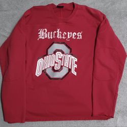 Men's Size Large Ohio State Sweatshirt Buckeyes Red Vintage Bosa 