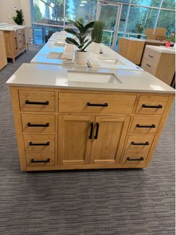 48” Bathroom vanity in wood color