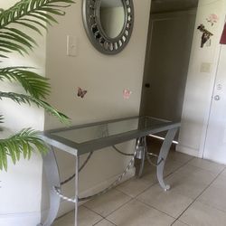Entry Console Table for Hallway Entrance With Mirror 