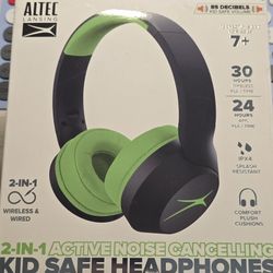 2 In 1 Active Noise Cancelling Kid Safe Headphones 