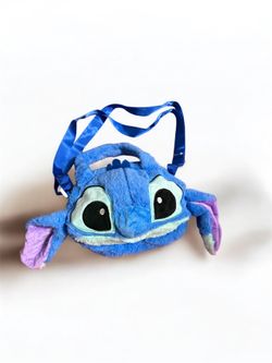 Disney Stitch Crossbody/shoulder Face Figure Plush Bag