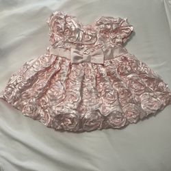 Baby 3 months blush pink gown 