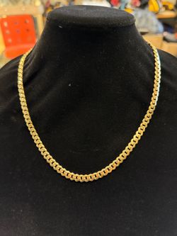 10K Yellow Gold Cuban Link Chain 22” 7mm 25.4gr