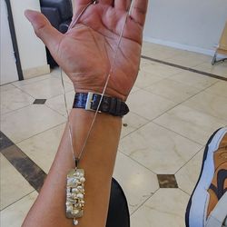 Sterling silver, pearls and 10k gold