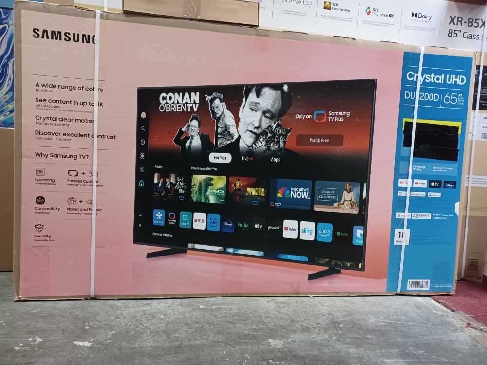 Best Deals. 65" Screen Led Smart 4k By Samsung Crystal Ultra HDTV. 1 YEAR WARRANTY