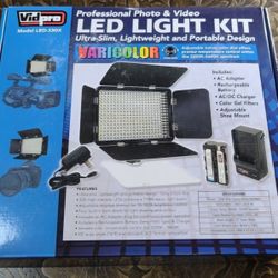 Vidpro LED-330X Variable-Color On-Camera LED Video Light Kit