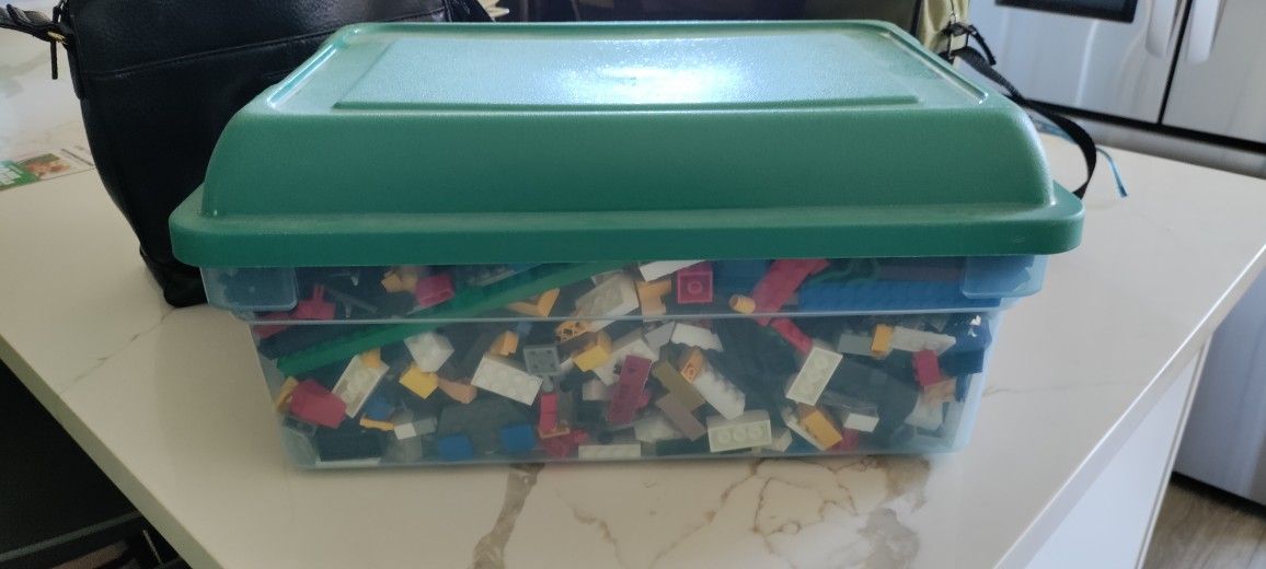 Bin Of Mixed Legos