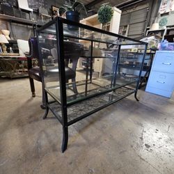 Glass With Metal Entryway Table 