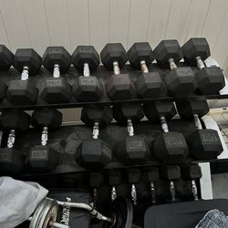 Rubber Hex Dumbbells