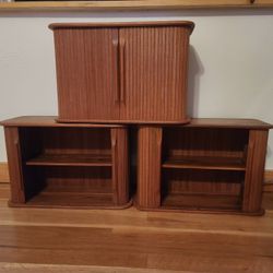 Vintage Cassette Tape Organizer / Wooden Shelves