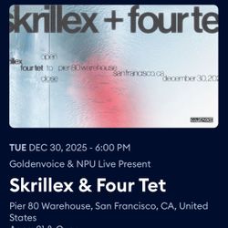 Skrillex & Four Tet 12/30 Pier 80