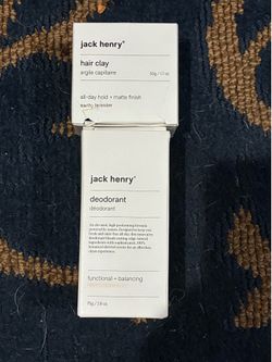 Jack Henry Men’s Personal Care Items Hair Clay and Deodorant NIB