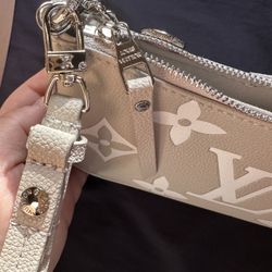 Gray shoulder N Cross body Bag 