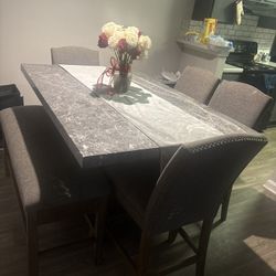 Marble Top Dining Set