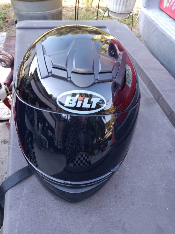 BILT BLAZE Racer Fullface Motorcycle Helmet Black FF350 Size M Mediu