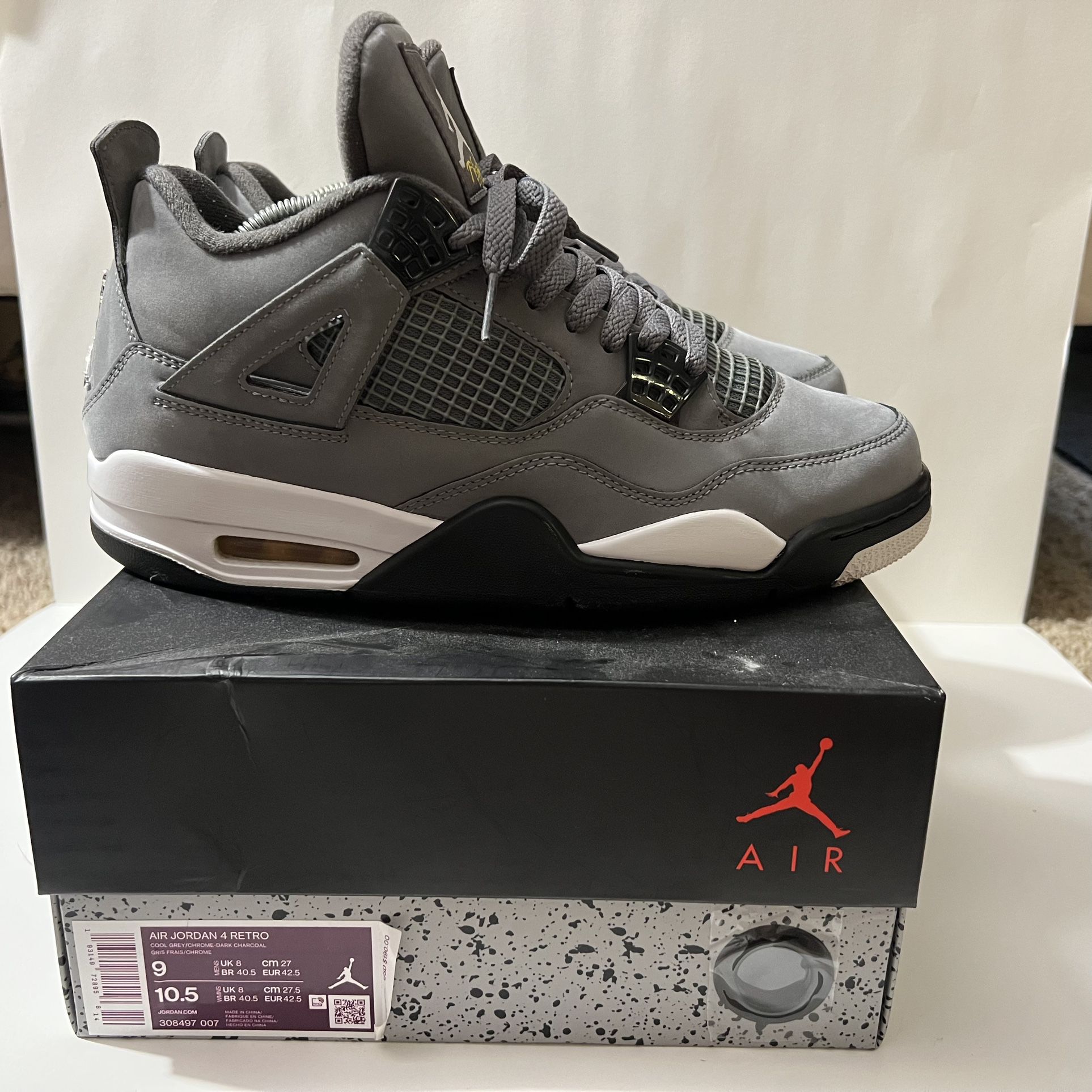 Jordan 4 Cool Grey Size 9