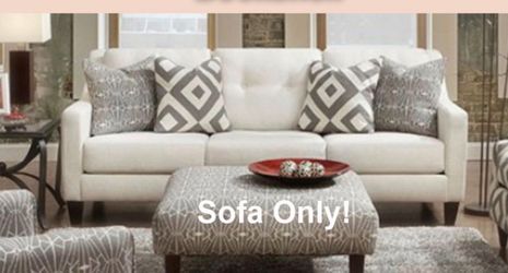 Furniture of America "Parker" Ivory Fabric Contemporary Tufted Sofa